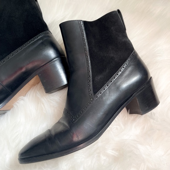 Salvatore Ferragamo Leather Pull On Chelsea Ankle Boots - Picture 10 of 11